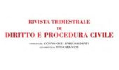 Rivista Trimestrale di Diritto e Procedura Civile (Itàlia) Rivista Trimestrale di Diritto e Procedura Civile (Itàlia)